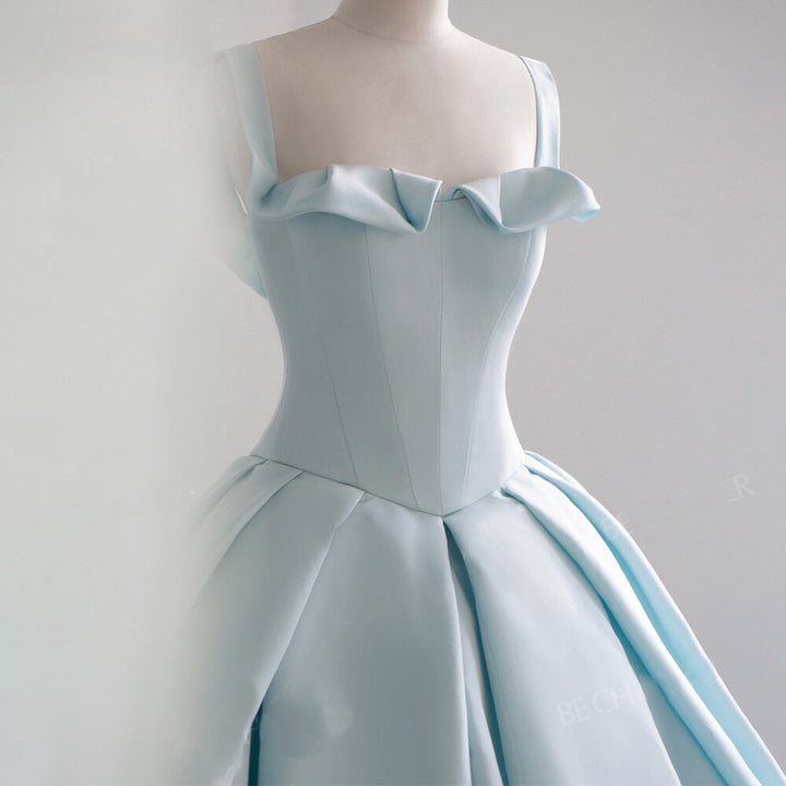 AMANDINE<br>Sleeveless Satin Sweetheart Neckline Court Train Bridal Gown