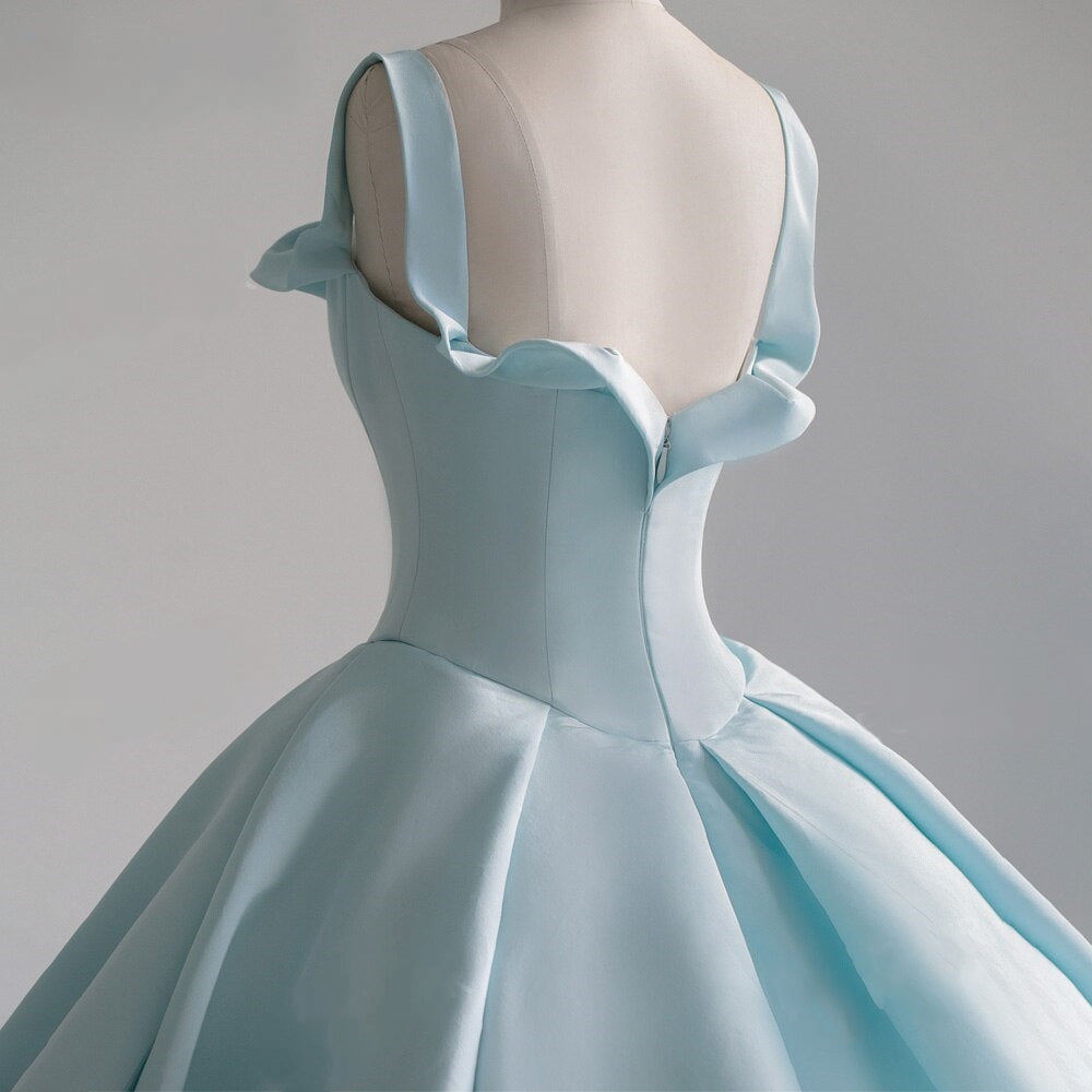 AMANDINE<br>Sleeveless Satin Sweetheart Neckline Court Train Bridal Gown