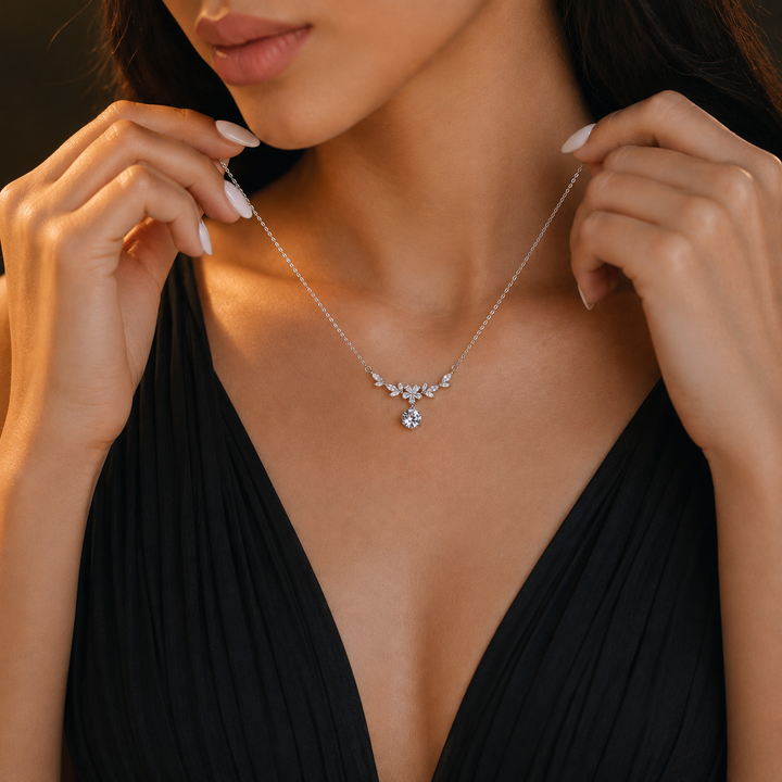 🌸 Silver Blossom™ — A 999 Fine Silver &amp; Zircon Necklace