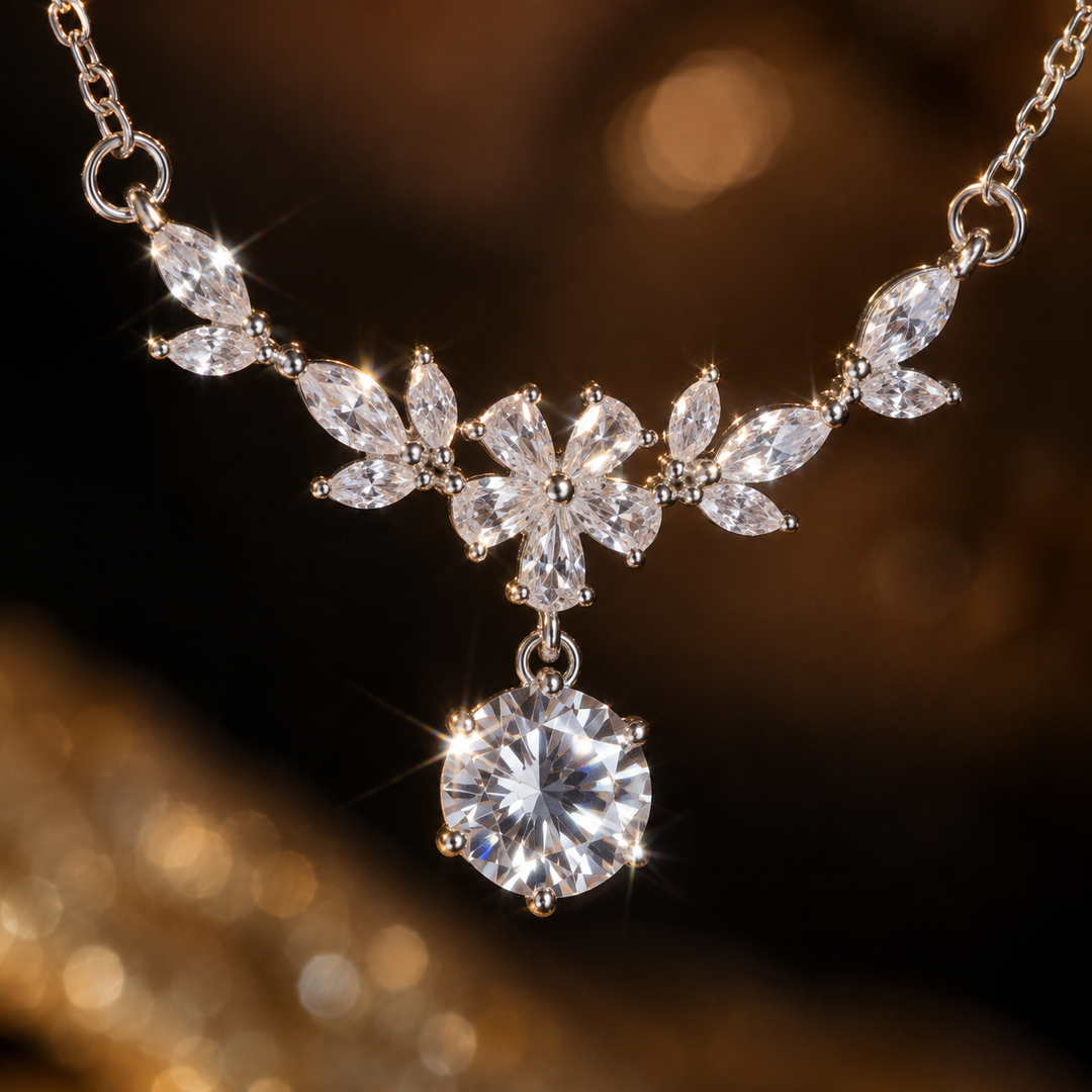 🌸 Silver Blossom™ — A 999 Fine Silver &amp; Zircon Necklace