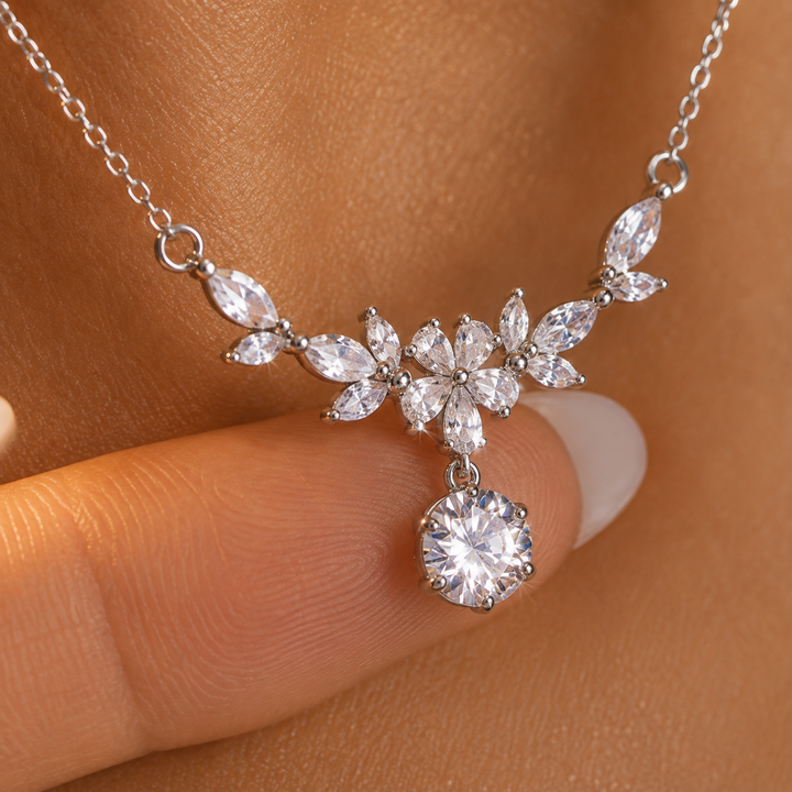 🌸 Silver Blossom™ — A 999 Fine Silver &amp; Zircon Necklace