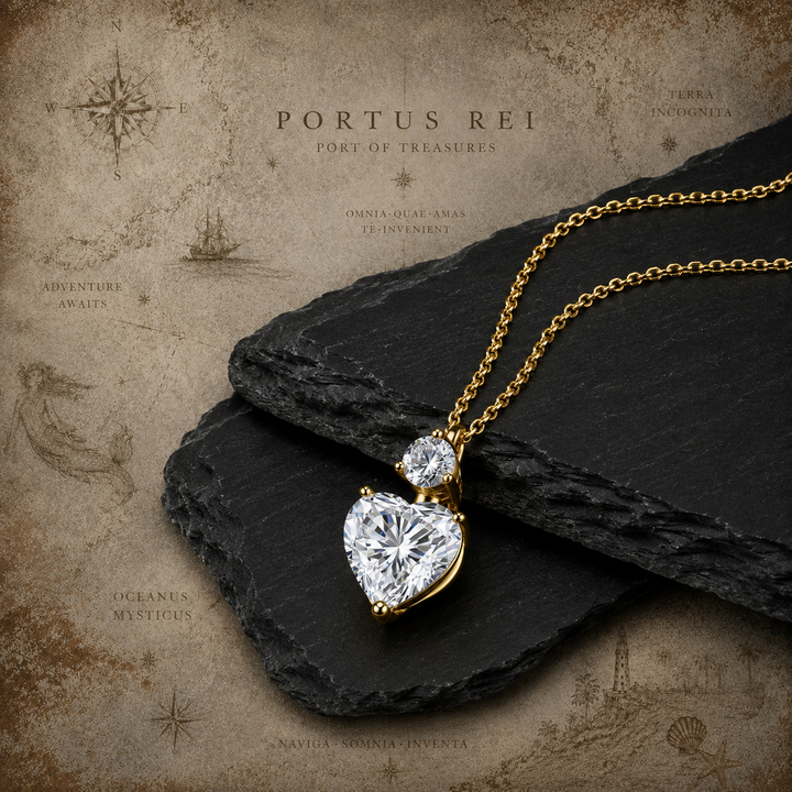 Étoile du Cœur™ – 14K Gold Filled 2 Carat Heart Moissanite Pendant Necklace - Timeless Romance in Everyday Luxury