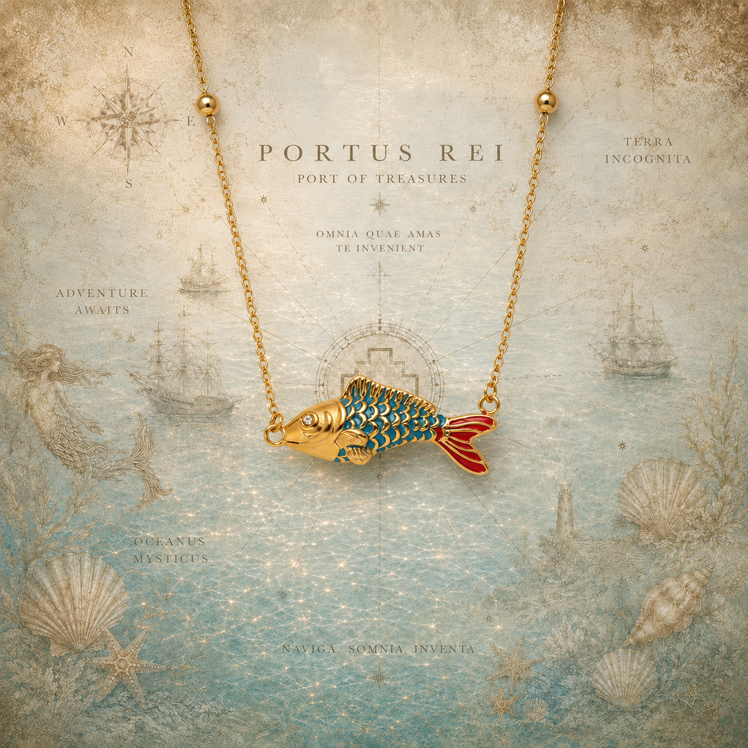Marina Koi Pendant Necklace™– Colorful Stainless Steel Water-Resistant Necklace