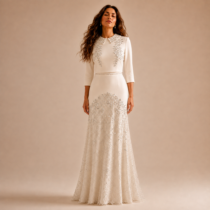 Harper | Luxury Sequined Evening Gown with Embroidered Details