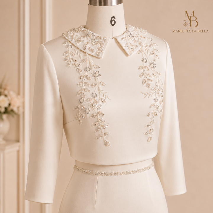 Harper | Luxury Sequined Evening Gown with Embroidered Details