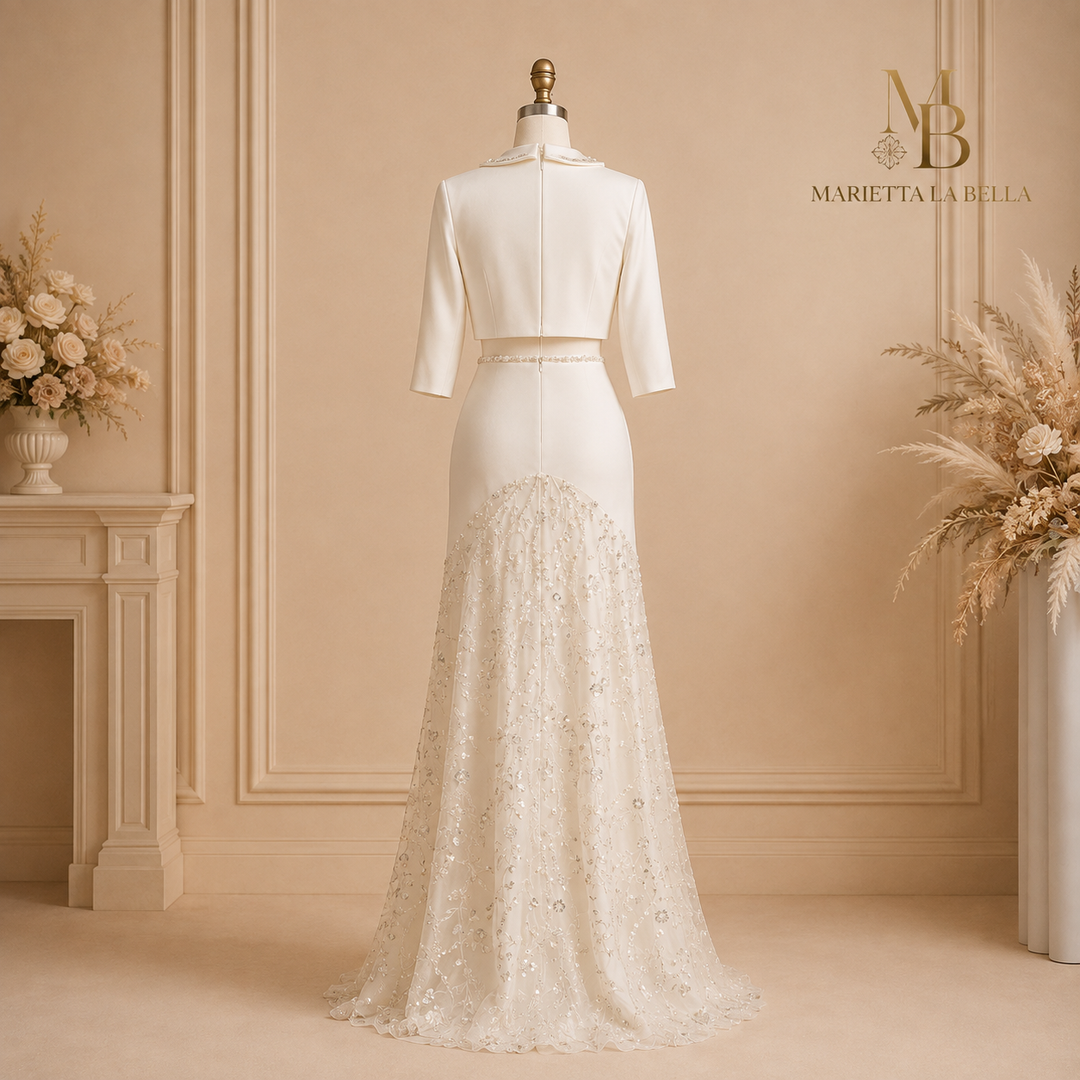Harper | Luxury Sequined Evening Gown with Embroidered Details