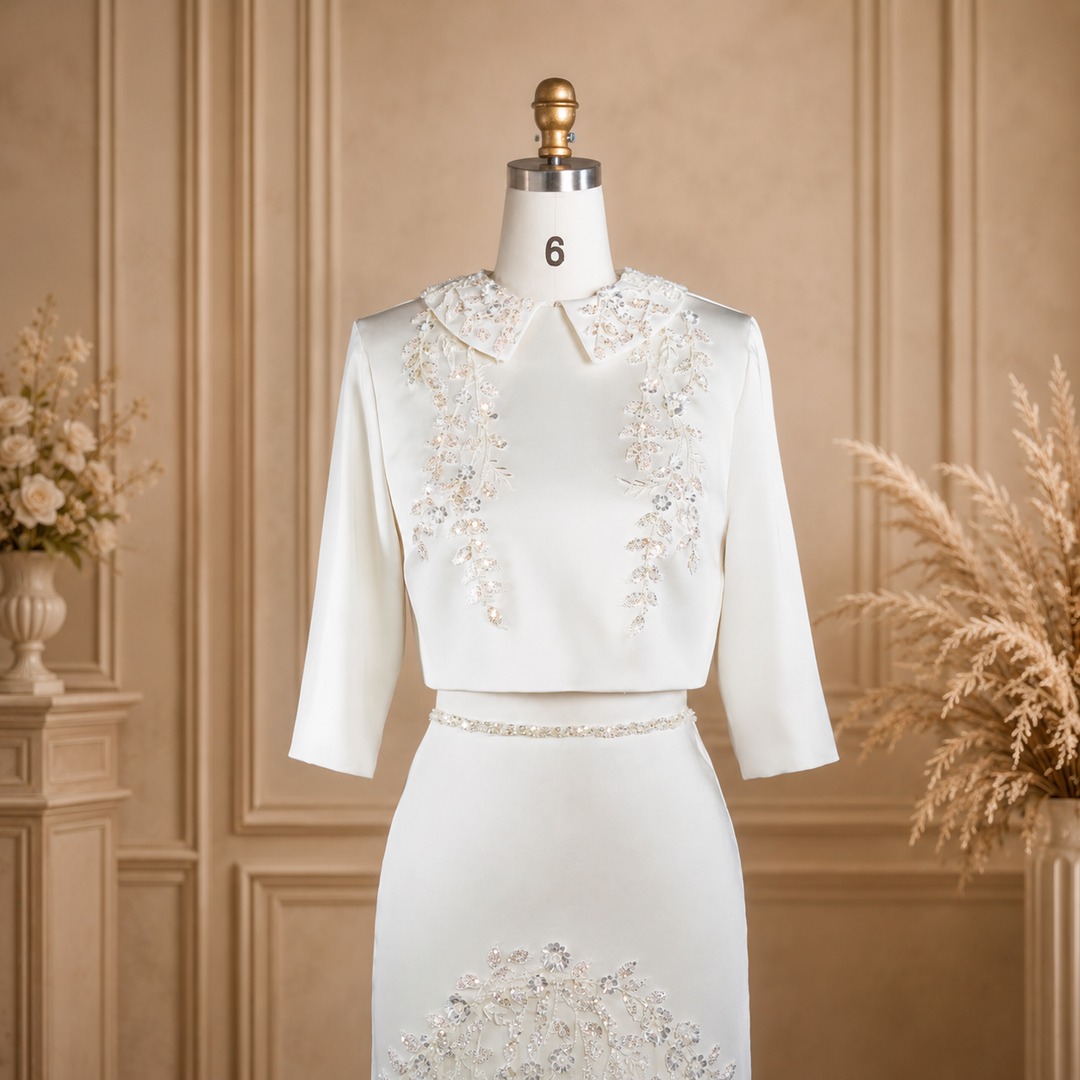 Harper | Luxury Sequined Evening Gown with Embroidered Details