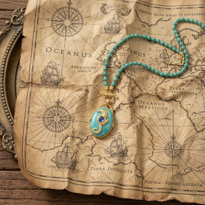 Aurelius Seahorse Medallion Jewelry Set™ - Timeless Elegance of Medieval Royal Courts