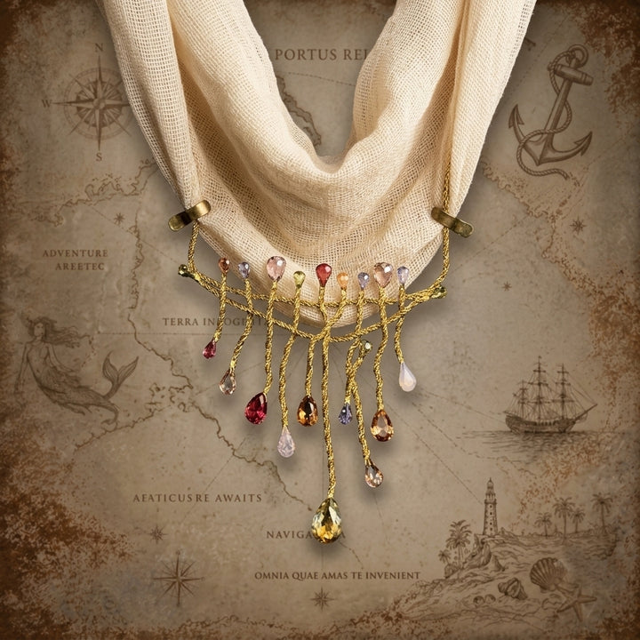 Celestial Vine Crystal Jewelry Set™ - A Graceful Symphony of Golden Vines, Shimmering Crystal Droplets, and Timeless Romance.