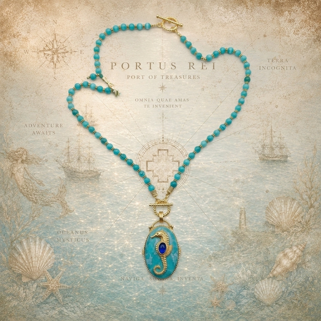 Aurelius Seahorse Medallion Jewelry Set™ - Timeless Elegance of Medieval Royal Courts