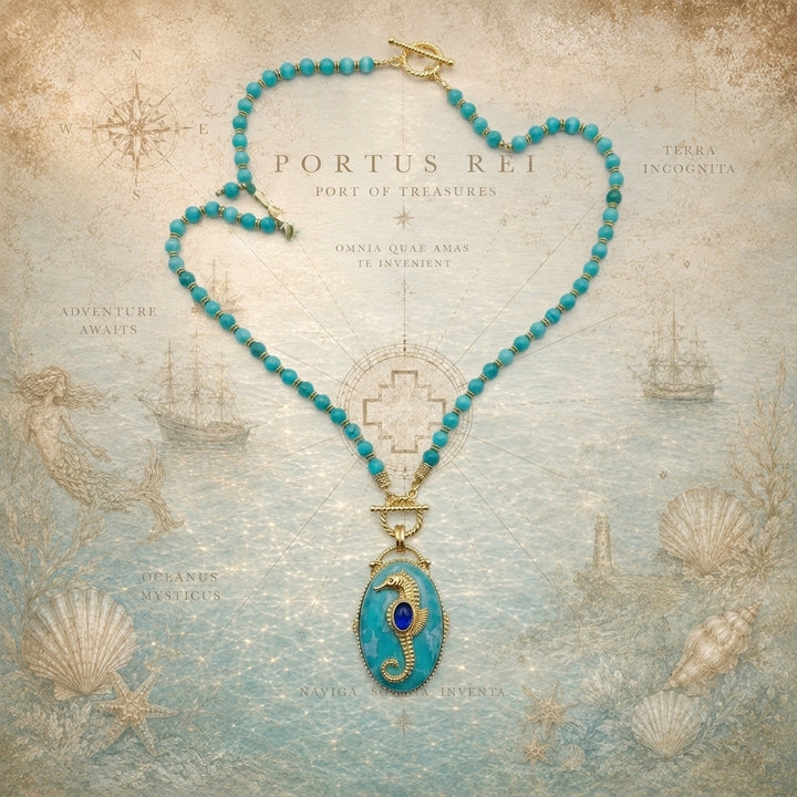 Aurelius Seahorse Medallion Jewelry Set™ - Timeless Elegance of Medieval Royal Courts