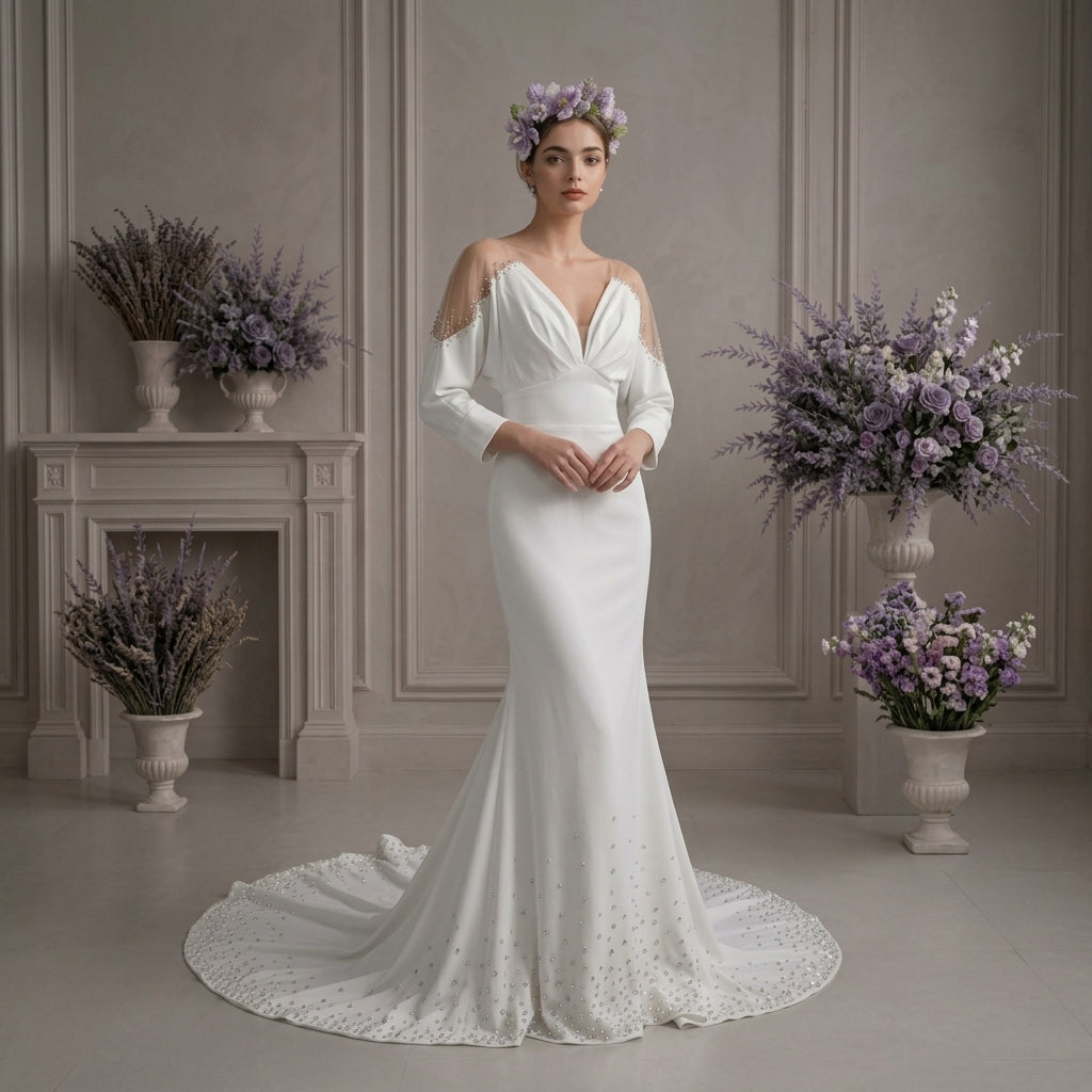 Lavinia — Romantic Silk Satin Mermaid Bridal Gown