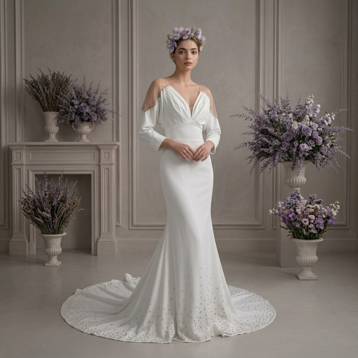 Lavinia — Romantic Silk Satin Mermaid Bridal Gown