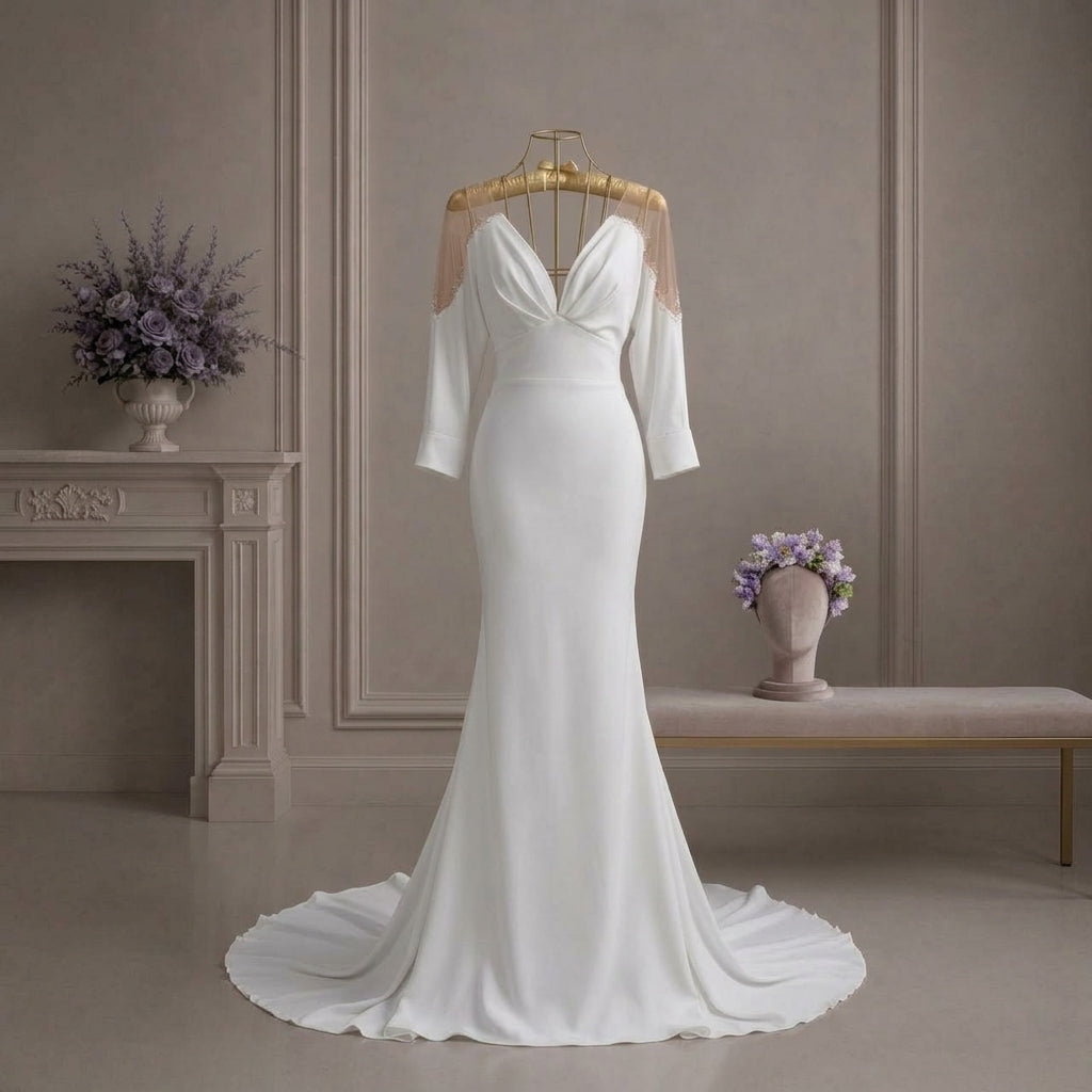 Lavinia — Romantic Silk Satin Mermaid Bridal Gown
