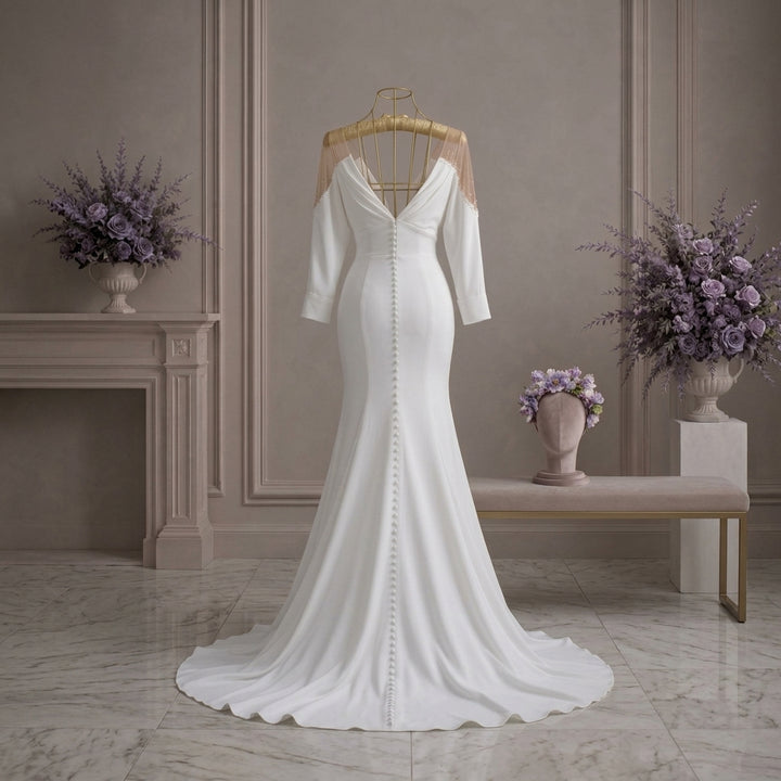 Lavinia — Romantic Silk Satin Mermaid Bridal Gown
