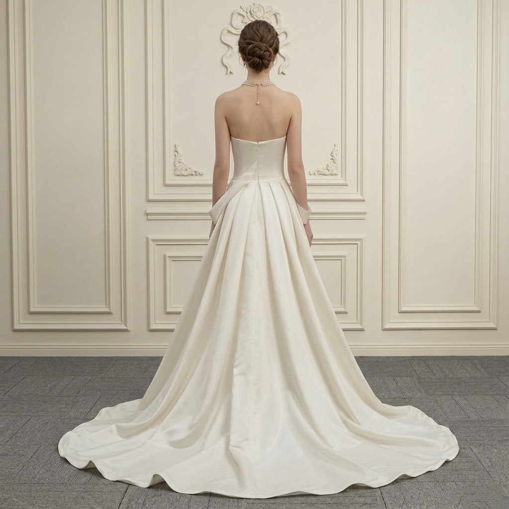 Alessandra — Sculptural Strapless Mikado Bridal Gown