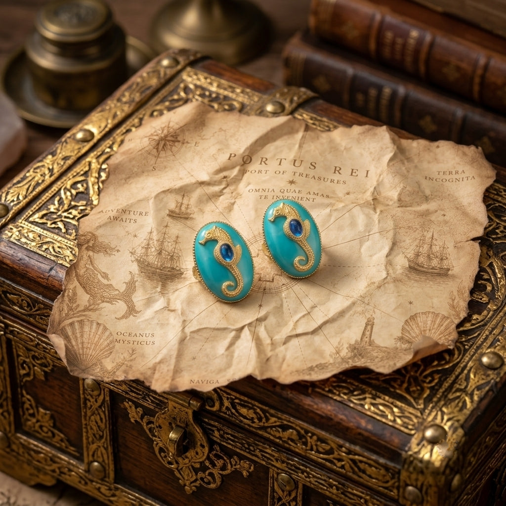 Aurelius Seahorse Medallion Jewelry Set™ - Timeless Elegance of Medieval Royal Courts
