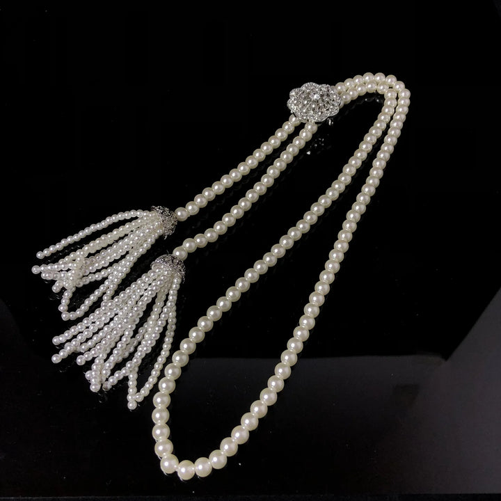 Belle Époque Pearl Tassel Set™ - Vintage Pearl Tassel Jewelry Set