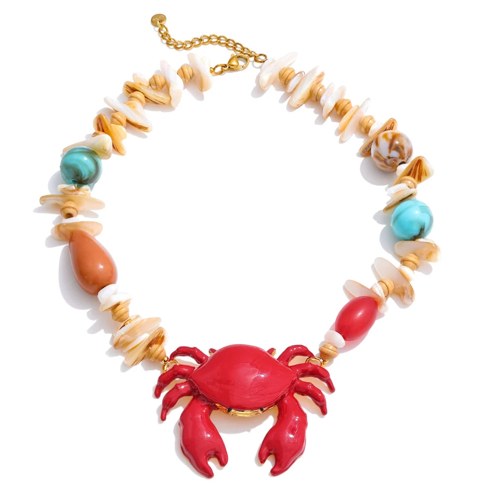 Crimson Tide Crab Pendant