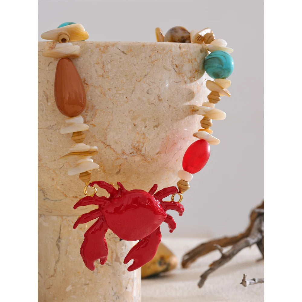 Crimson Tide Crab Pendant