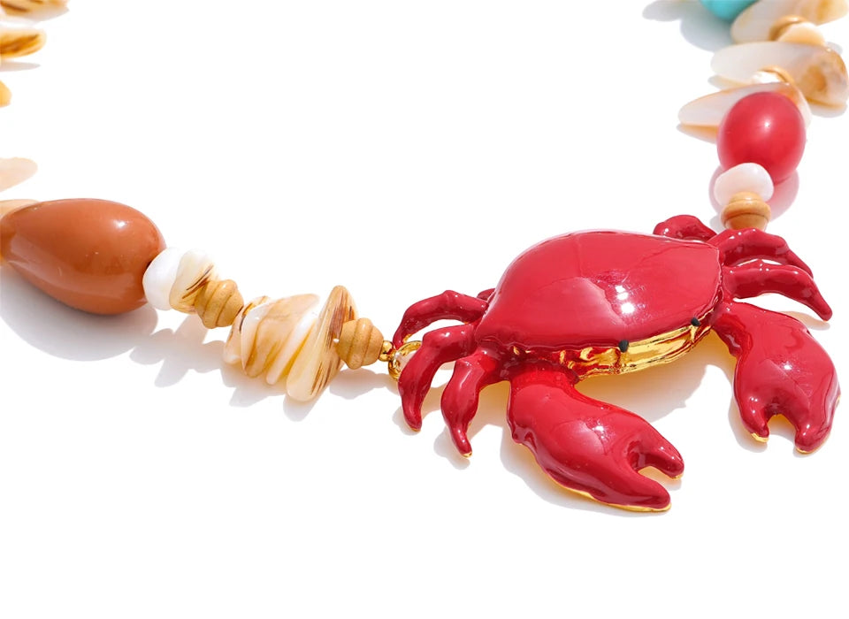 Crimson Tide Crab Pendant