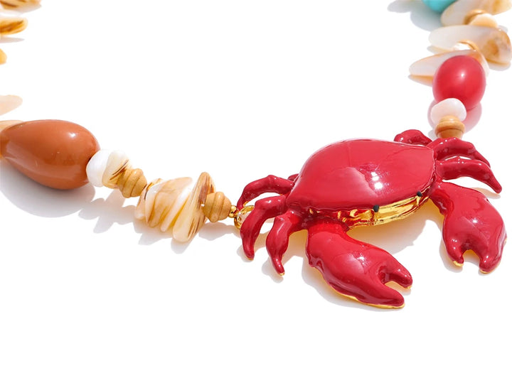 Crimson Tide Crab Pendant