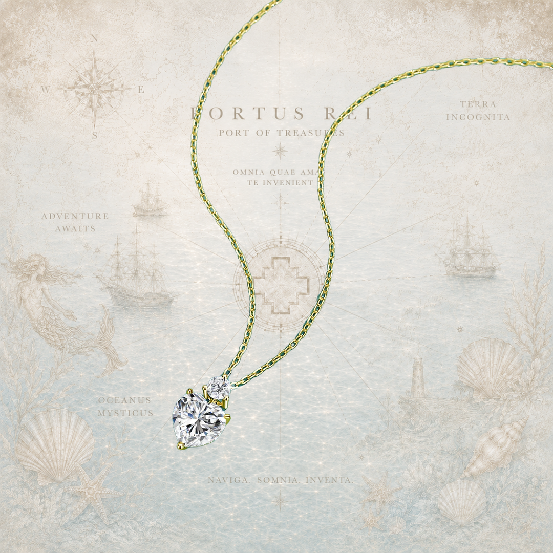 Étoile du Cœur™ – 14K Gold Filled 2 Carat Heart Moissanite Pendant Necklace - Timeless Romance in Everyday Luxury