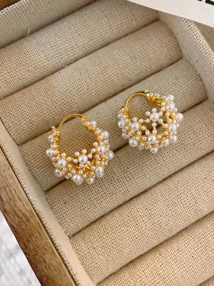 Pearl Earrings Small Versatile Hoop Earrings