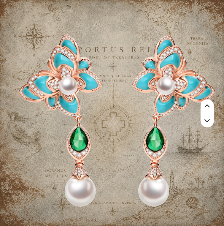Chrysalis Dream™ – Vintage Blue Butterfly &amp; Glass Pearl Enamel Jewelry Set