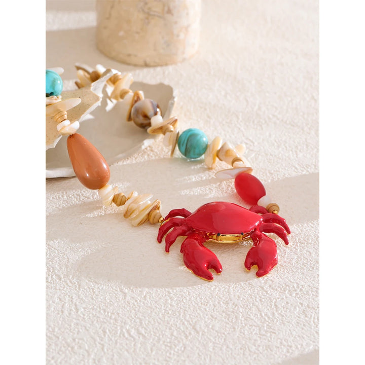 Crimson Tide Crab Pendant