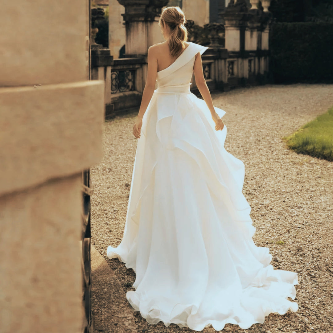 Sleeveless A-Line Brocade Sweetheart Neckline Bridal Gown