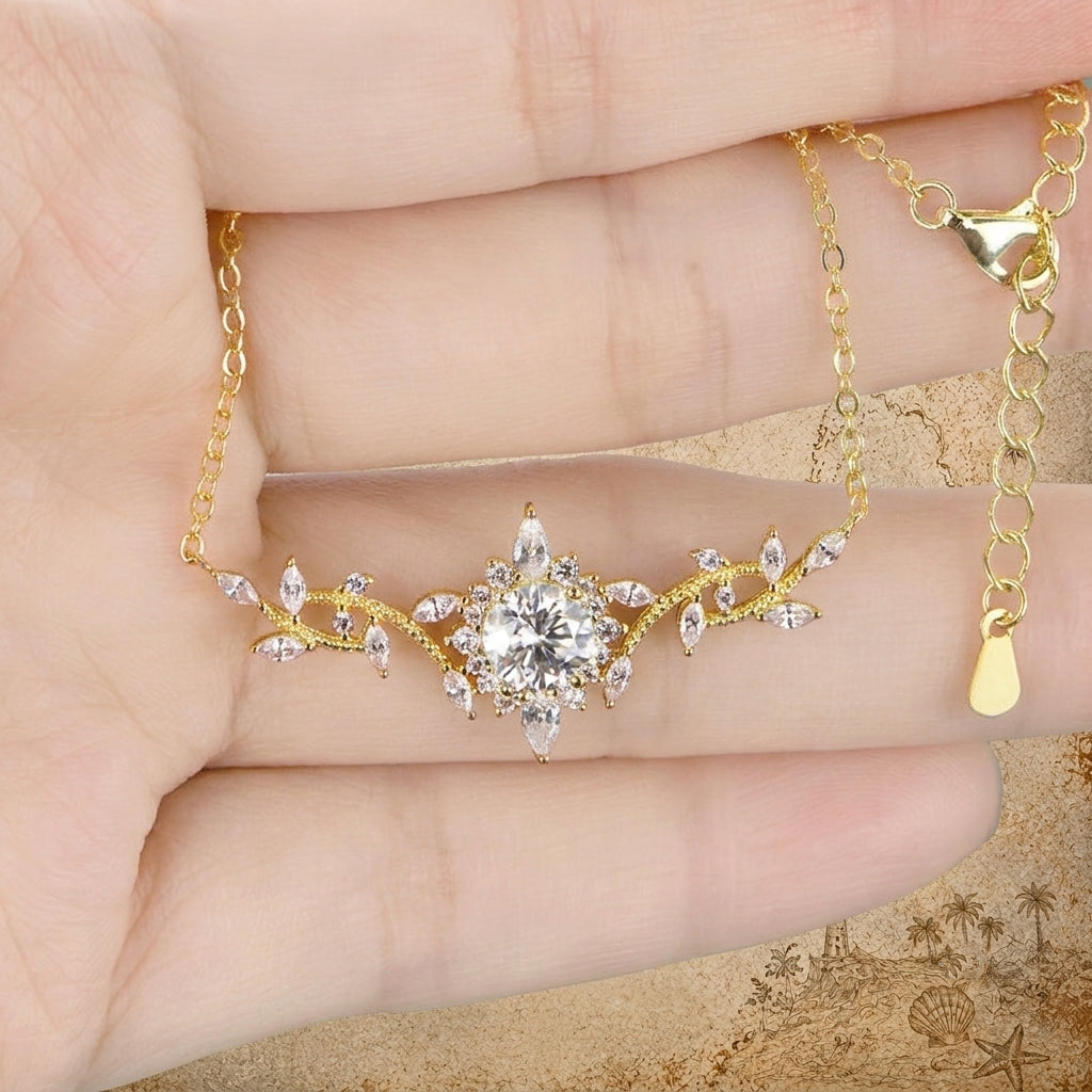 Celestia Leaf™ Moissanite Pendant Necklace