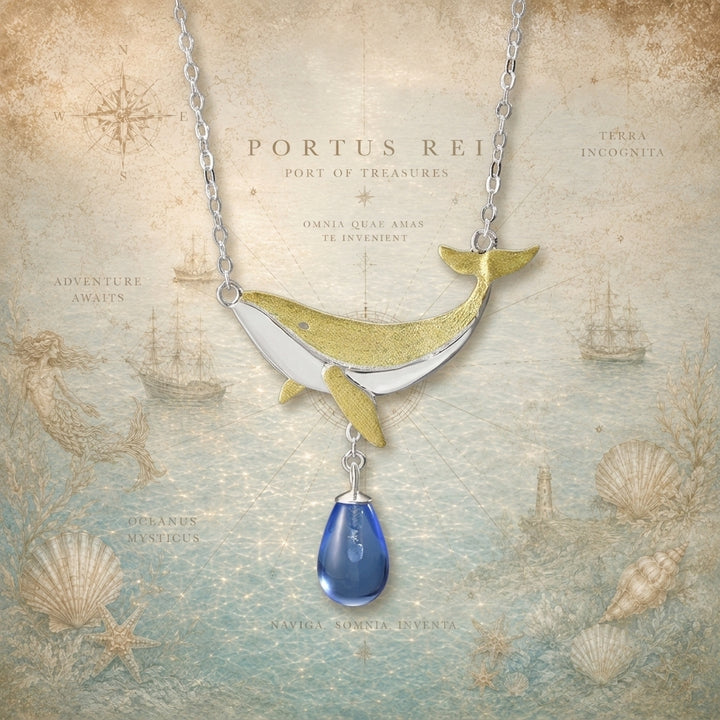 Azure Leviathan Tears Pendant Necklace™ – Genuine 925 Sterling Silver Blue Crystal Necklace