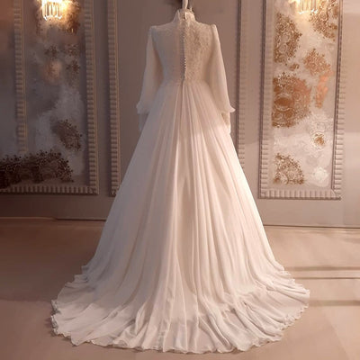 FARAH<br>Oriental Long Caftan Style Beaded Wedding Dress