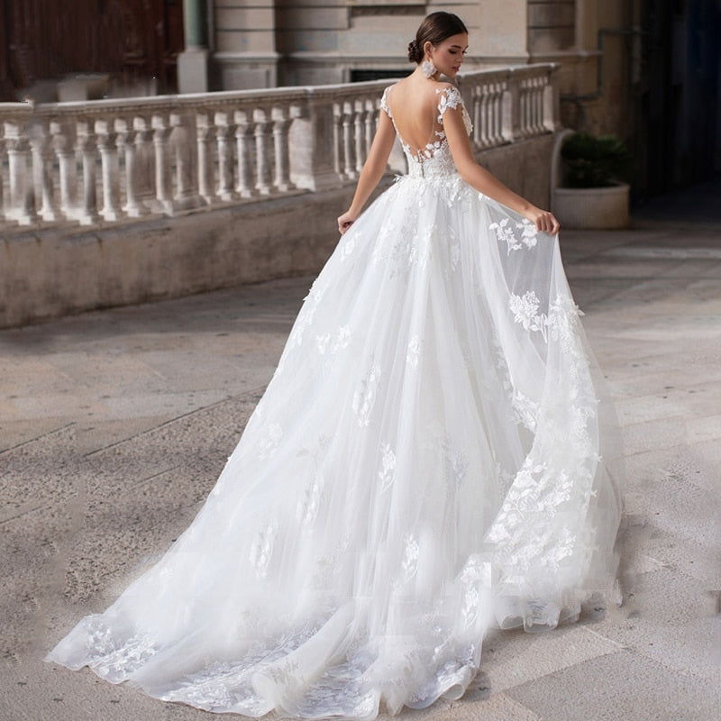 Sweetheart Neckline 2 in 1 Detachable Train Mermaid Appliqué Bridal Gown