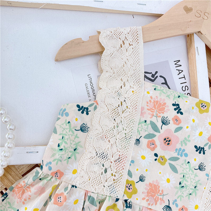 LITTLE LILIANNA<br>Cotton Striped Print Girls Dress