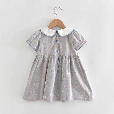 LITTLE LIZETTE<br>Cotton Striped Print Girls Dress