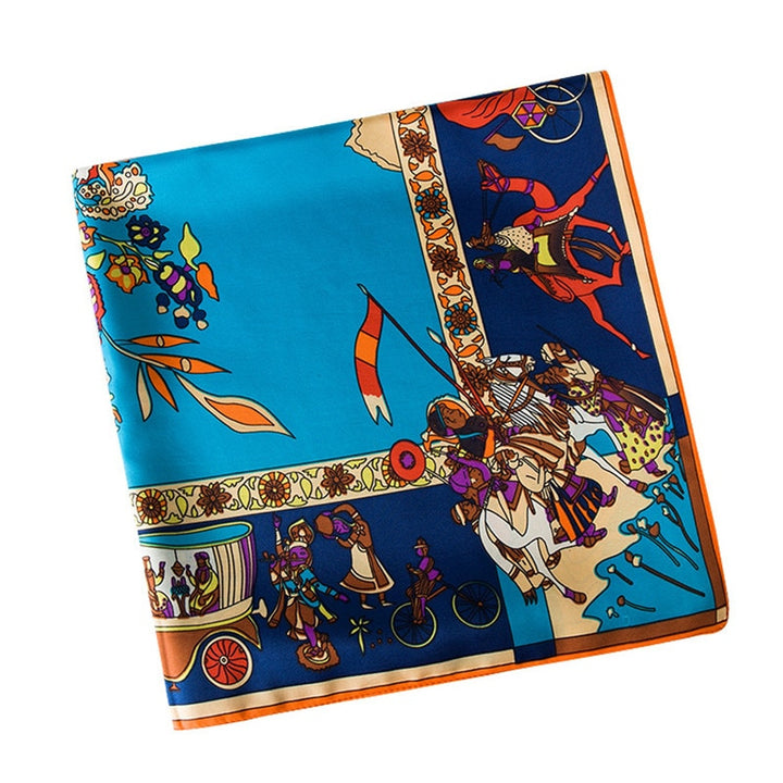 MIDNIGHT GARDEN 2<br>Silk Twill Very Large Hand-Printed Shawl