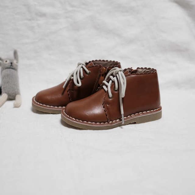 LITTLE WONDERER IN AUBURN<br>Genuine Leather Hand-Made Children&