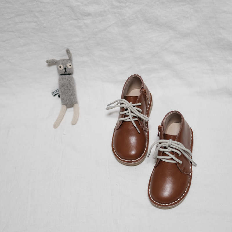 LITTLE WONDERER IN AUBURN<br>Genuine Leather Hand-Made Children&