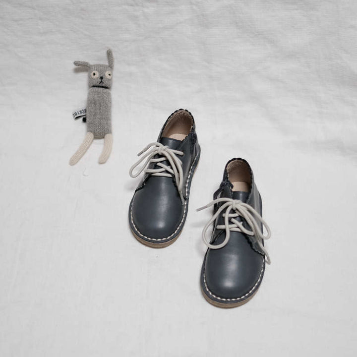 LITTLE WONDERER IN GRAY<br>Genuine Leather Hand-Made Children&