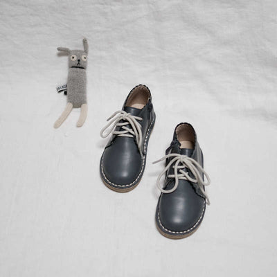 LITTLE WONDERER IN GRAY<br>Genuine Leather Hand-Made Children's Shoes