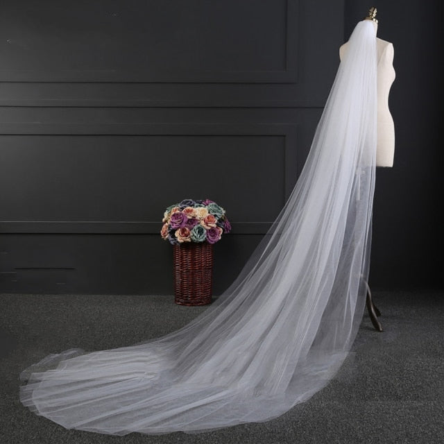 MATCHING BRIDAL VEILS<br>Customizable Wedding Veils 5 M long-16.4 Ft