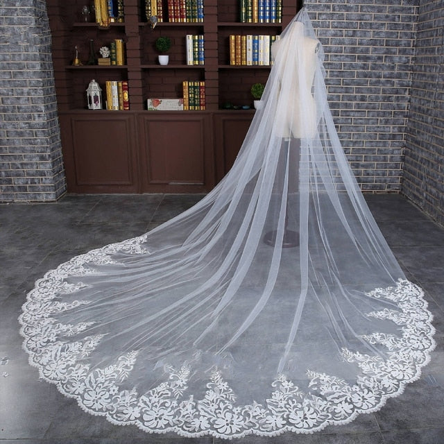 MATCHING BRIDAL VEILS<br>Customizable Wedding Veils 5 M long-16.4 Ft