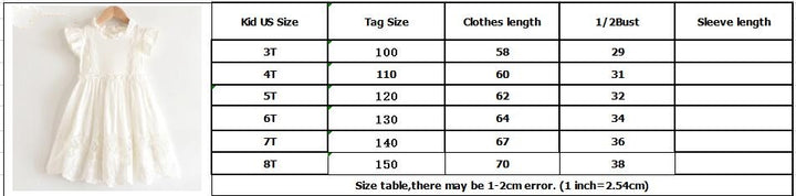 SWEET SUZANNE<br> Crochet Lace Embroidered Mesh Princess Dress For Girls