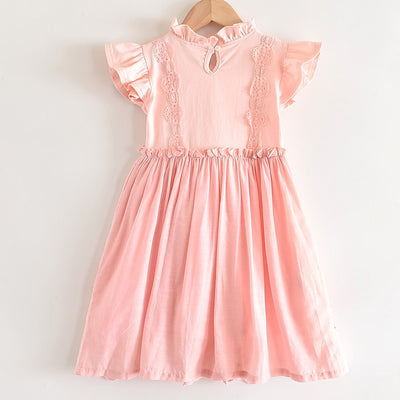 SWEET SUZANNE<br> Crochet Lace Embroidered Mesh Princess Dress For Girls