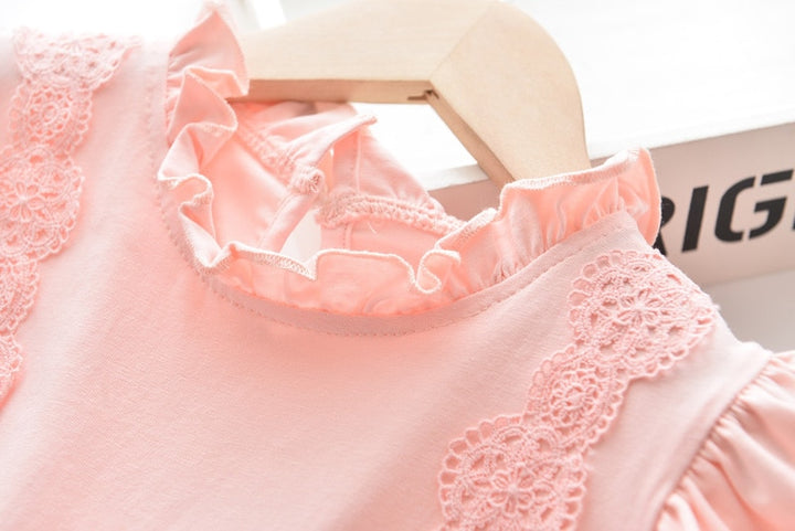 SWEET SUZANNE<br> Crochet Lace Embroidered Mesh Princess Dress For Girls