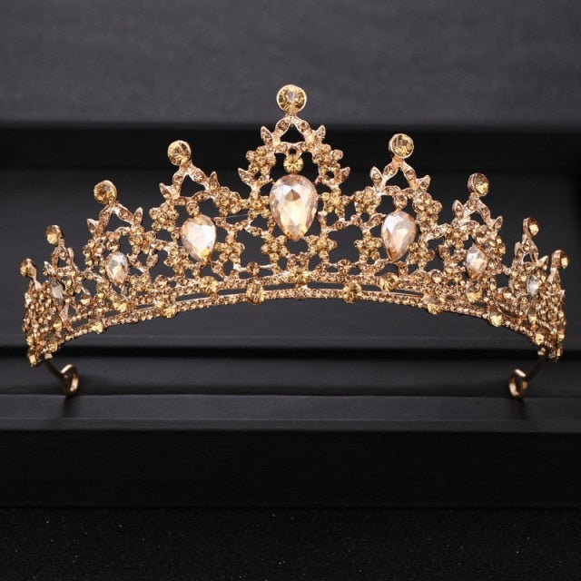 Wedding Tiara<br>Bridal Baroque Jeweled Hair Accessories