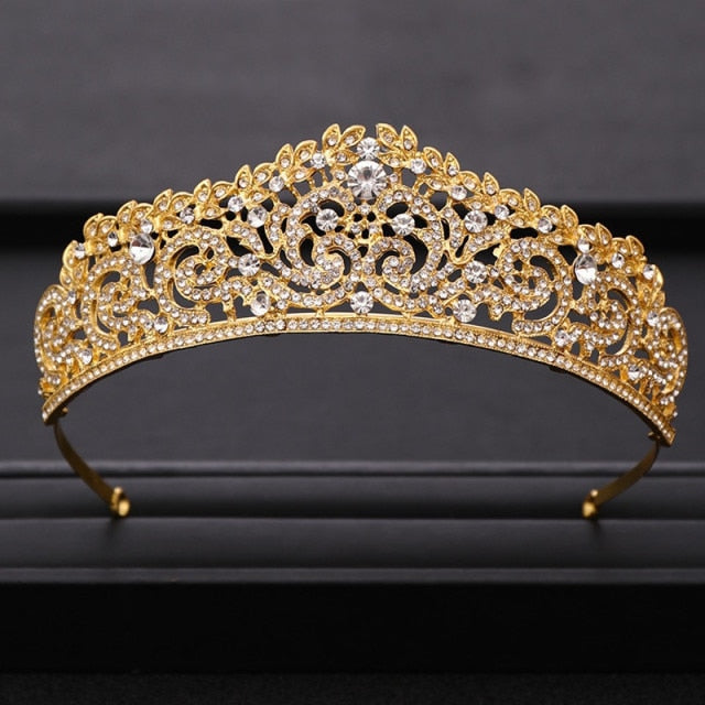 Wedding Tiara<br>Bridal Baroque Jeweled Hair Accessories