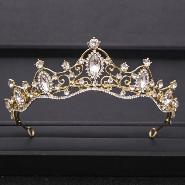 Wedding Tiara<br>Bridal Baroque Jeweled Hair Accessories